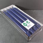 Pack of 8 x 24cm Dark Blue Stearin Classic Dinner Candles